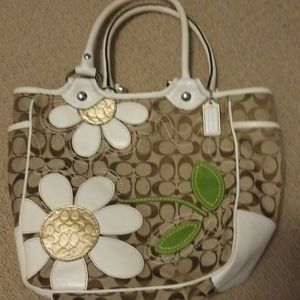 Coach pattern flower purse